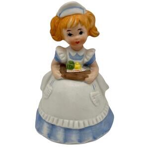 Vintage 1979 MSR Imports Porcelain Bell Blonde Nurse Collectible